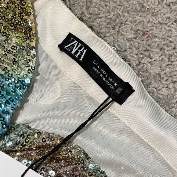 Zara Asymmetrical Sequin Skirt - Multicolor - Picture 8 of 8